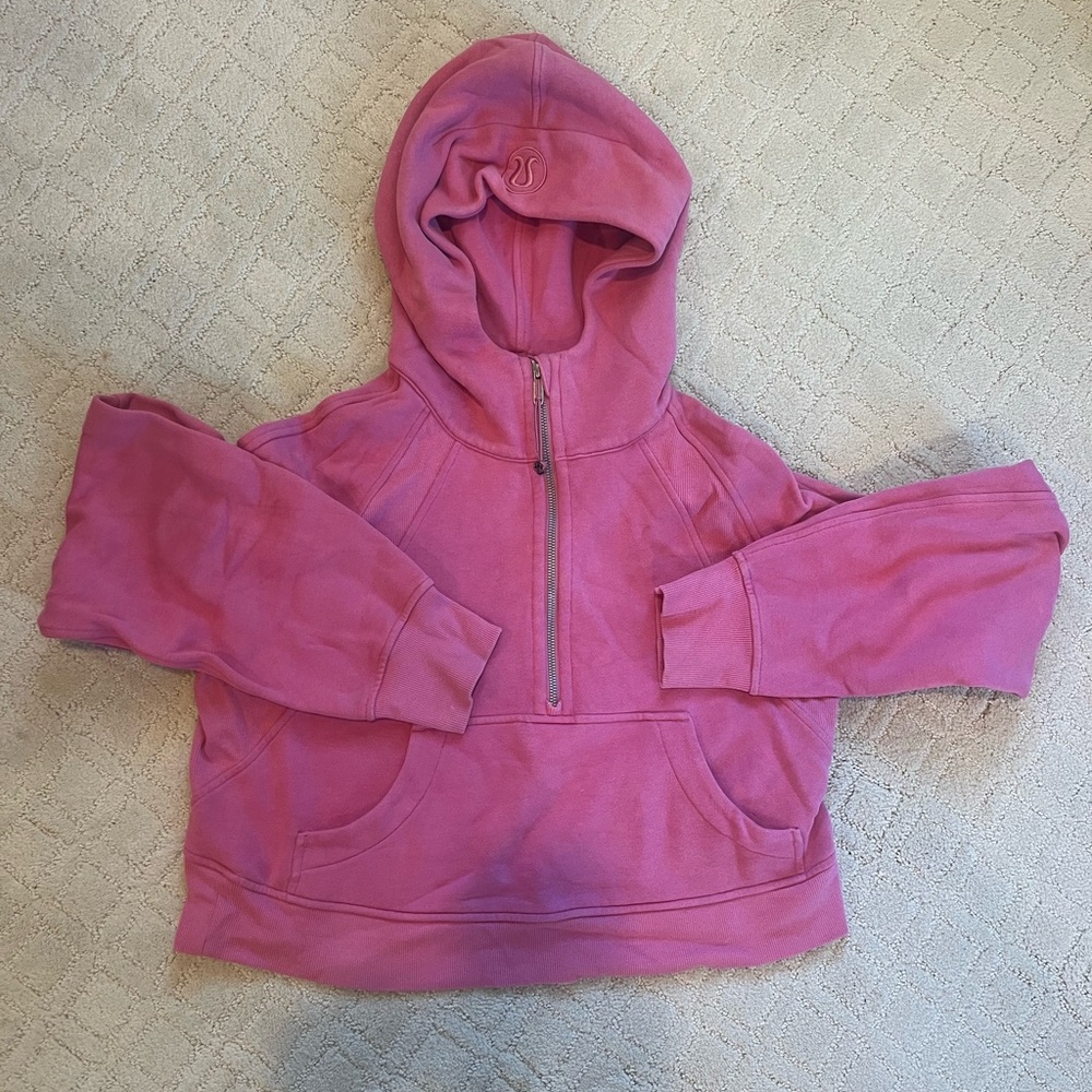 lululemon Pink Scuba Oversized 1/2 Zip Hoodie. Size XS/S and NWOT!!